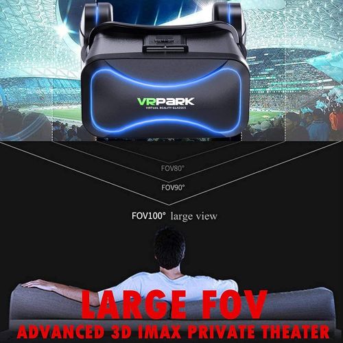  Rainao 3D VR Glasses for Mobile Phone Universal with Bluetooth Grip HD Video Film Glasses Virtual Reality Headset FOV 100 120 Degree for 3.5 6 Inch Smartphones Android IOS