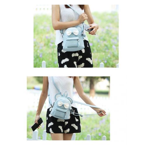  Rainbow Fuji RF Womens PU Leather Backpack Purse Ladies Kawaii Shoulder Bag Waterproof Lightweight Rucksack Travel Daypacks Blue