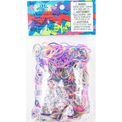  [아마존베스트]Rainbow Loom Assorted Tie Dye Rubber Bands, Pink/Purple/Red/Green/Orange