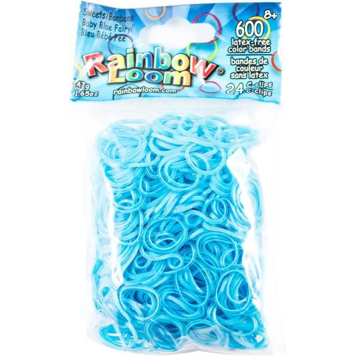  [아마존베스트]Rainbow Loom Sweets Baby Blue Fairy Rubber Bands with 24 C-Clips (600 Count)