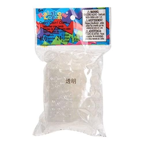  [아마존베스트]Choon's Choons Design LLC Offical Rainbow Loom Clear Jelly 600 Latex Free (24 C-Clips)