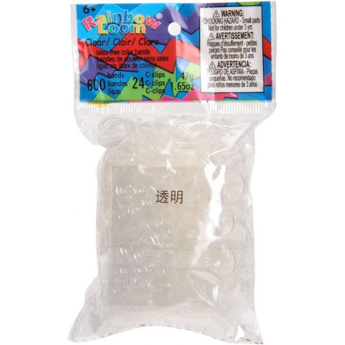  [아마존베스트]Choon's Choons Design LLC Offical Rainbow Loom Clear Jelly 600 Latex Free (24 C-Clips)