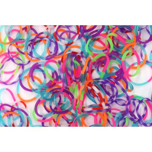  [아마존베스트]Rainbow Loom Specialty Tie-Dye Mixed Dual Color Latex-Free Refill Bands, 600 Count plus 24 C-clips