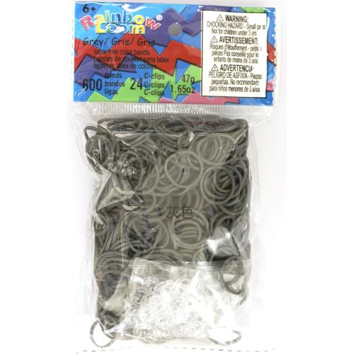  [아마존베스트]Twistz Bandz Latex Free Rubber Band Bag + C-clips - Grey