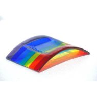 /RainbowLuxGlass Rainbow Candle Bridge Arch Fused Glass Tealight Holder - Can be personalised