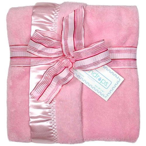  Raindrops Flurr Receiving Blanket, Pink