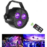 Rainiers remove control Stage Lights Par Up Lighting LED Par Lights with 4in1 3x4-watts LED RGBUV Color Mixing by 8CH DMX512 DJ Control for Wedding, KTV, Bar ,Pub,Party