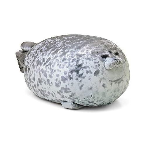  [아마존베스트]Rainlin Chubby Blob Seal Pillow Stuffed Cotton Plush Animal Toy Cute Ocean Pillow (A-Gray, Small(13.0 in))