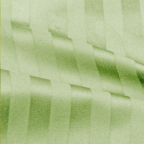  Rajlinen 6 PCs - Cotton Bed Sheets - 500 Thread Count - 100% Cotton Sheets -Fitted Sheet to fit 18 deep Mattress with Elastic All Around for snug fit - (Sage Stripe -Queen)