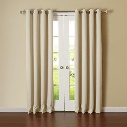  2 Panel Curtain 100% Cotton very thick material 58 Width wise & 90 Inch Length Wise Ivory Solid # 1 Quality By Rajlinen