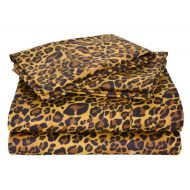 Rajlinen Luxury Egyptian Cotton 400-Thread-Count Sateen Finish King Size Bed Skirt (+9 Inch) Pocket Depth Leopard Print