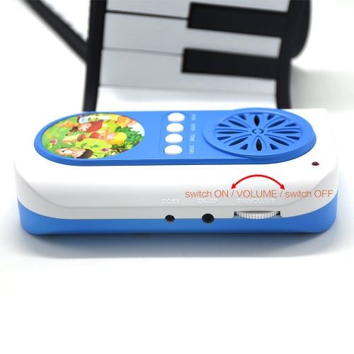  Raking Children 37 Keys Toy Piano Roll Up Electronic Portable Keyboard