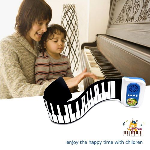  Raking Children 37 Keys Toy Piano Roll Up Electronic Portable Keyboard