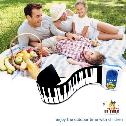  Raking Children 37 Keys Toy Piano Roll Up Electronic Portable Keyboard