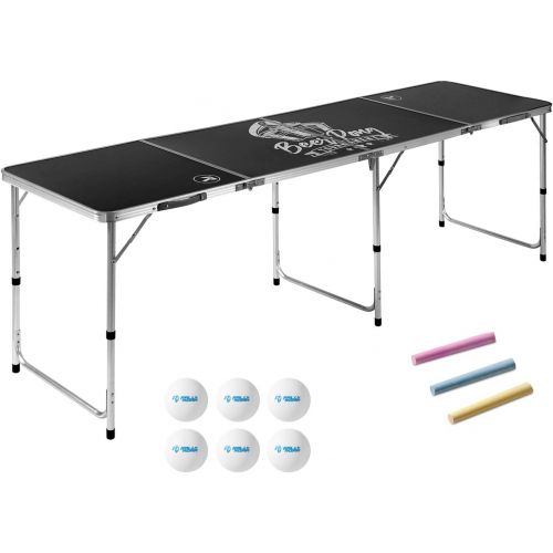  [아마존베스트]Rally and Roar 8 Foot Beer Pong Table 3 Style Options - Portable Party Drinking Games