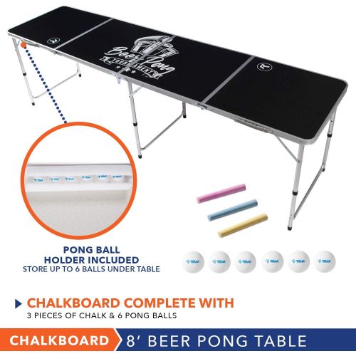  [아마존베스트]Rally and Roar 8 Foot Beer Pong Table 3 Style Options - Portable Party Drinking Games