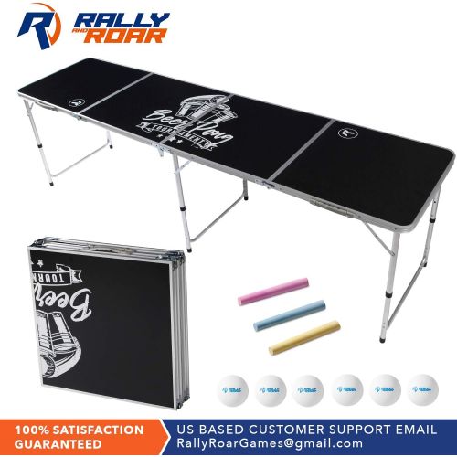  [아마존베스트]Rally and Roar 8 Foot Beer Pong Table 3 Style Options - Portable Party Drinking Games