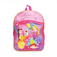 Ralme Disney Belle, Ariel and Rapunzel Princess Pink 16 Inch Backpack School Bag