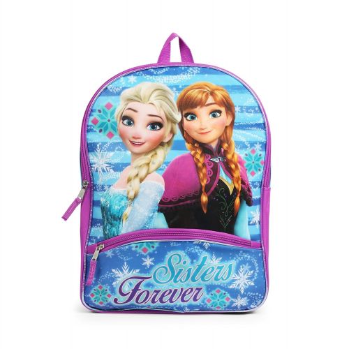  Ralme Disney Frozen Elsa and Anna Purple 16 Inch Backpack School Bag