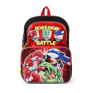 Ralme Pokemon, Groudon, Kyogre and Rayquaza Backpack School Bag, 16 Inch, Red