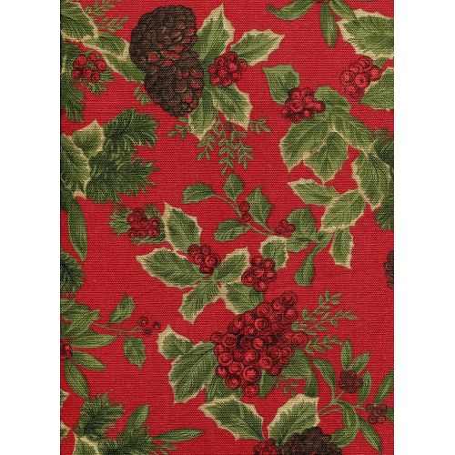  Ralph Lauren Birchmont Red Tablecloth, Red Background, 60-by-120 Inch Rectangular