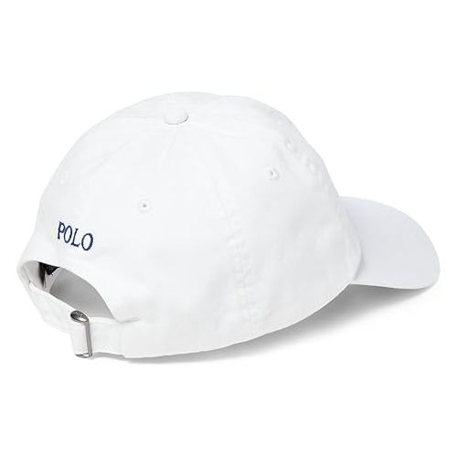  Polo Ralph Lauren Men`s Cotton Chino Baseball Cap (White(3007)/Navy/White, One Size)