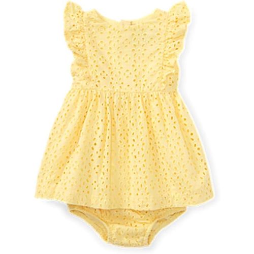  RALPH LAUREN Ralph Lauren Baby Girl Cotton Eyelet Dress & Bloomer Set Ultra Pink