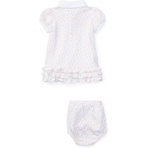  RALPH LAUREN Ralph Lauren Baby Girl Cotton Eyelet Dress & Bloomer Set Ultra Pink