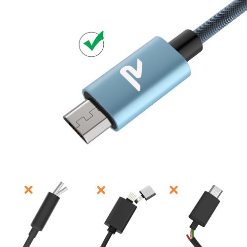  [아마존 핫딜]  [아마존핫딜]Rampow Micro USB Kabel, 2M / 1-Stueck 2A Micro USB Schnellladekabel, Micro USB Kabel Nylon geeignetl fuer Android Smartphones, Samsung Galaxy, HTC, Huawei, Sony, Nexus, Nokia, Kindle