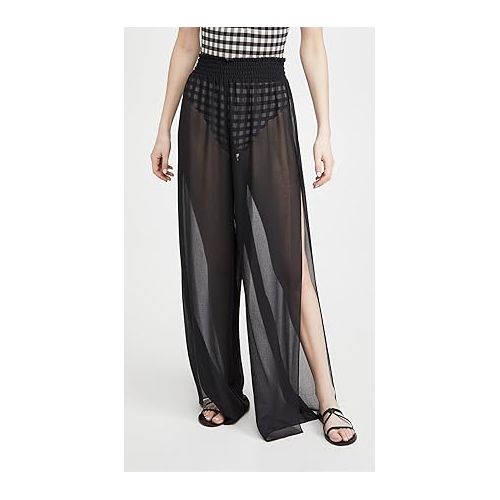  Ramy Brook Women's Textured Athena Side Slit Pant