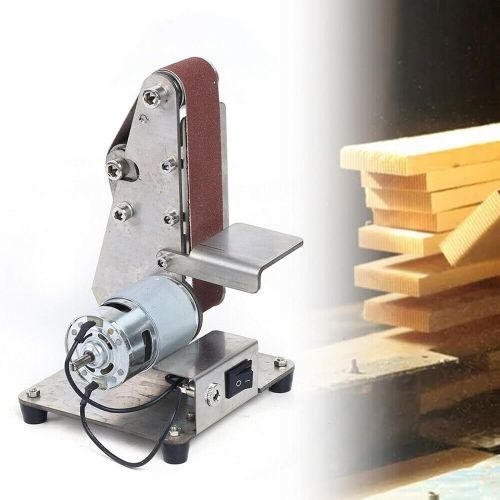  [아마존베스트]RanBB Mini Belt Sander, Multifunctional Polishing Grinding Machine Aluminum Alloy DIY Cutter Edges Sharpener (775 motor)