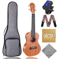 [아마존핫딜][아마존 핫딜] Tenor Ukulele Ranch 26 inch Professional Wooden ukelele Instrument Kit With Free Online 12 Lessons Small Hawaiian Beginner Guitar ukalalee Starter Pack Bundle Gig bag&Tuner& Strap&