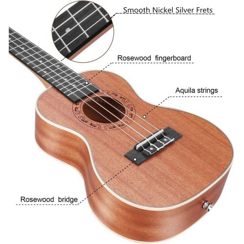  [아마존핫딜][아마존 핫딜] Tenor Ukulele Ranch 26 inch Professional Wooden ukelele Instrument Kit With Free Online 12 Lessons Small Hawaiian Beginner Guitar ukalalee Starter Pack Bundle Gig bag&Tuner& Strap&