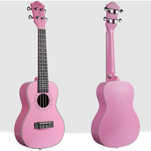  [아마존베스트]Concert Ukulele Ranch 23 inch Professional Wooden ukelele Instrument with Free Online 12 Lessons and Gig Bag - Small Hawaiian Guitar - Rose Pink