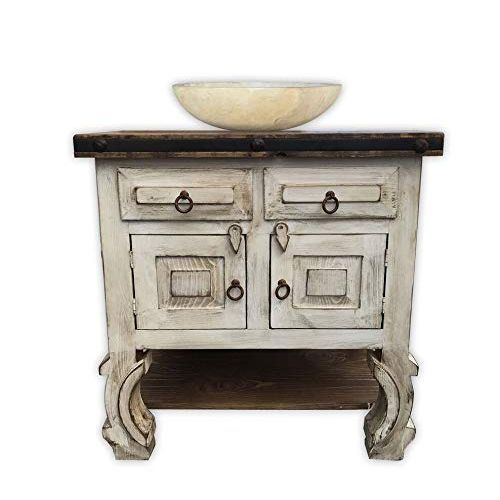  Rancho Collection San Pascual 30 Rustic Vanity, Vintage White