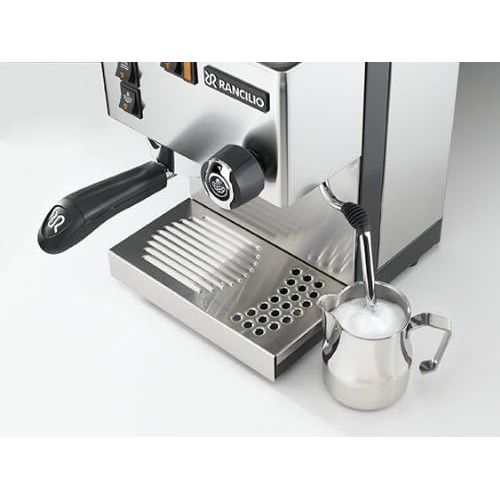  Rancilio Silvia Espresso Machine with Iron Frame and Stainless Steel Side Panels, 11.4 by 13.4-Inch