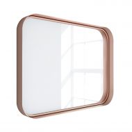 Randalco 32 x 24 inch Kende Squared Mirror | Rose Gold Finish | Decorative Metal Squared Wall Mirror