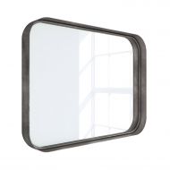 Randalco 32 x 24 inch Kende Squared Mirror | Old Silver Finish | Decorative Metal Squared Wall Mirror