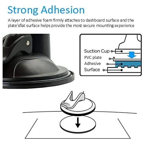  Randconcept - 80mm 3M VHB Adhesive Dashboard Pad Mounting Disk for Suction Cup Phone Mount & Garmin GPS Suction Mount 3.15 Wide Diameter 2 Pcs