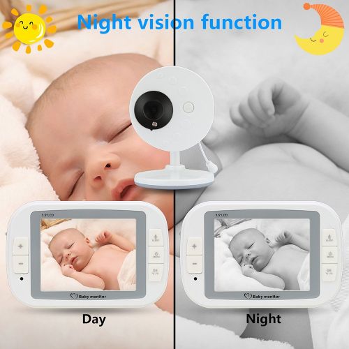  Random Video Baby Monitor with LCD Display Digital Camera Infrared Night Vision Two Way Talk Temperature Monitoring