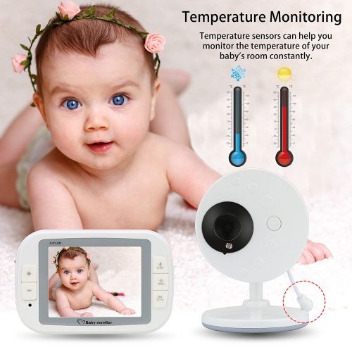  Random Video Baby Monitor with LCD Display Digital Camera Infrared Night Vision Two Way Talk Temperature Monitoring
