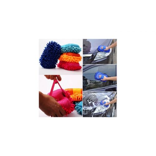  Random Color Car Hand Soft Towel Microfiber Chenille Washing Gloves