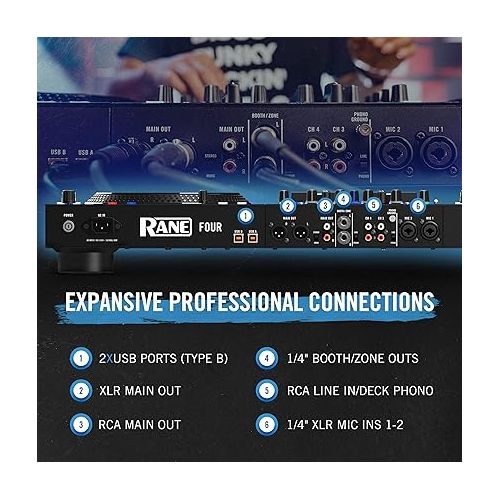  RANE FOUR Advanced 4 Channel Stems DJ Controller - 8.5
