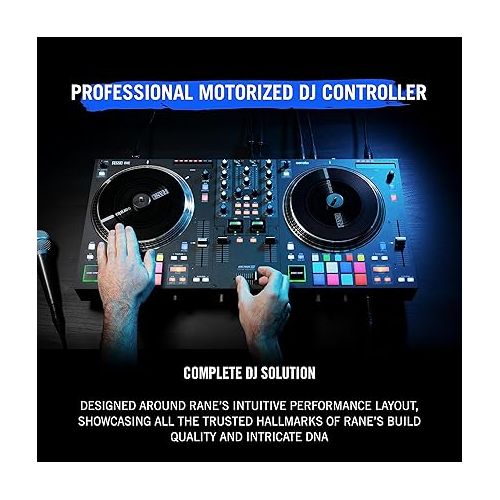  RANE ONE - Complete DJ Set and DJ Controller for Serato DJ with Integrated DJ Mixer, Motorized Platters and Serato DJ Pro Included