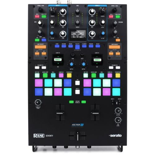  Rane Seventy 2-channel DJ Mixer and Dual Twelve MKII Turntable Controller Bundle with Coffin Case