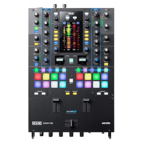  Rane RANE SEVENTY-TWO 2-Ch Serato DJ Mixer Interface+(4) Par Lights+Samson Microphone