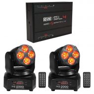 Rane RANE SL 4 DJ Midi Controller Serato Scratch Interface SL4+(2) Moving Head Lights