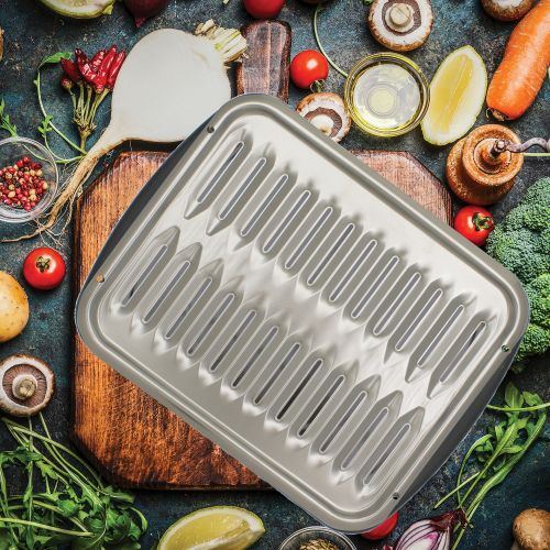  Range Kleen Porcelain Stick-Free Broiler Pan With Chrome Grill