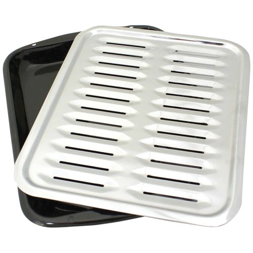  Range Kleen Porcelain Stick-Free Broiler Pan With Chrome Grill