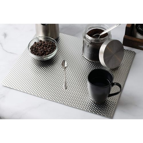  Range Kleen Silver Counter/Table Protector Mat - 14 x 17 Inches - 2 Pack